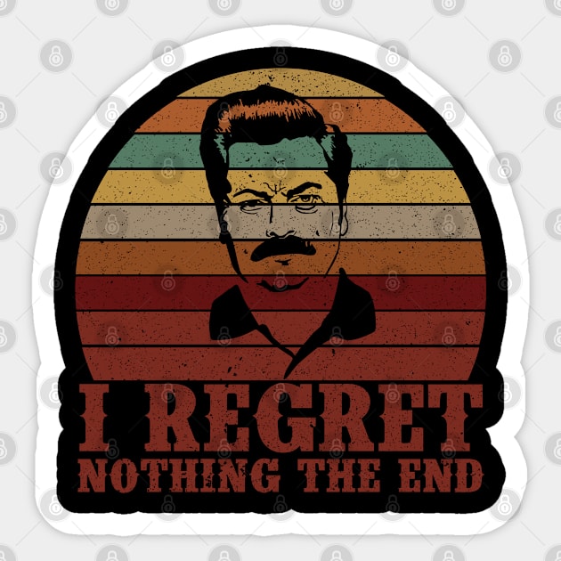 I Regret Nothing the End Sticker by Vixel Art